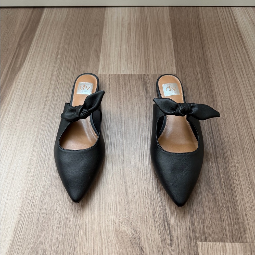 DV by Dolce Vita Black Bow Mules
